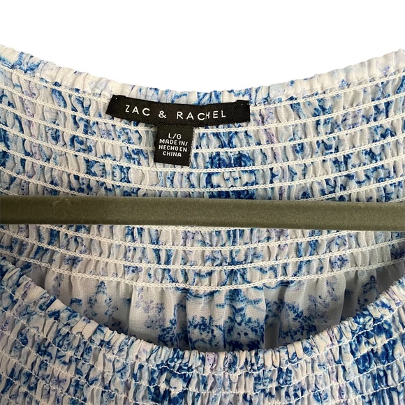 Zac & Rachel Sheer Blouse with 3/4 Bell Sleeves - Size Large - Picture 2 of 4